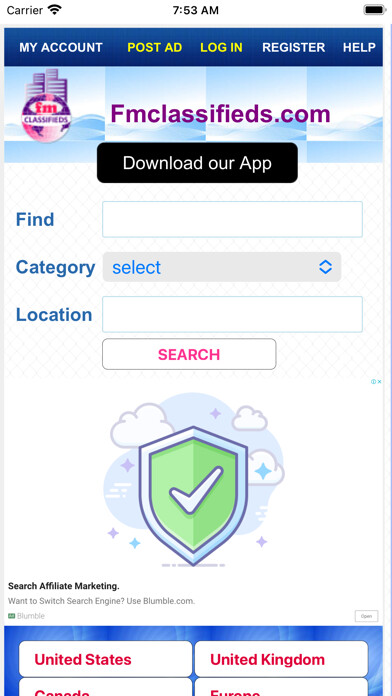 Emulate iPhone app FM CLASSIFIEDS GLOBAL using MyAndroid Emulate iPhone app FM CLASSIFIEDS GLOBAL using MyAndroid