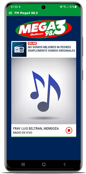 Run android online APK FM MEGA3 Beltran from MyAndroid or emulate FM MEGA3 Beltran using MyAndroid