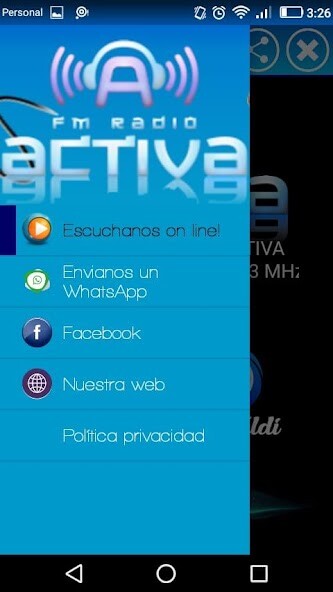 Run android online APK FM RADIO ACTIVA OFICIAL from MyAndroid or emulate FM RADIO ACTIVA OFICIAL using MyAndroid
