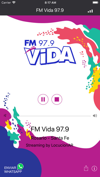 Emulate iPhone app FM Vida 97.9 using MyAndroid