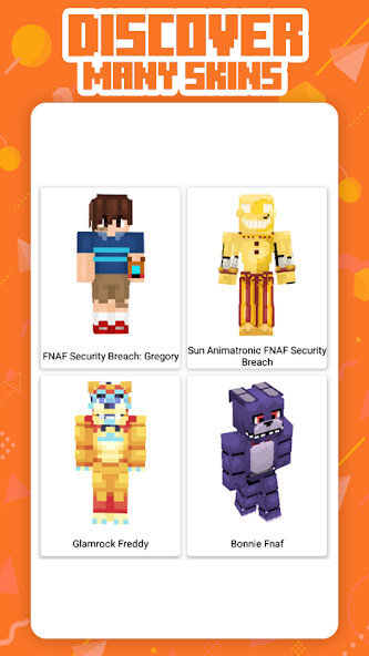 Run android online APK FNAF Skin Pack For Minecraft from MyAndroid or emulate FNAF Skin Pack For Minecraft using MyAndroid