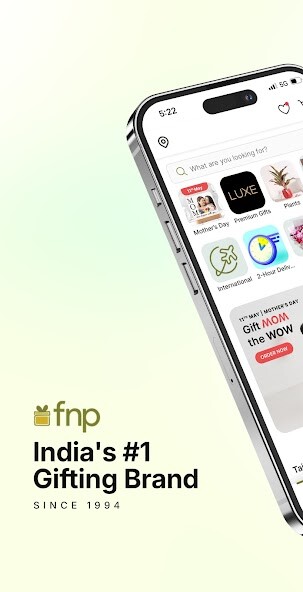 Emulate iPhone app FNP: Gifts, Flowers, Cakes App using MyAndroid