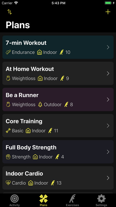 Emulate iPhone app Foach - Powerful Fitness Tool using MyAndroid