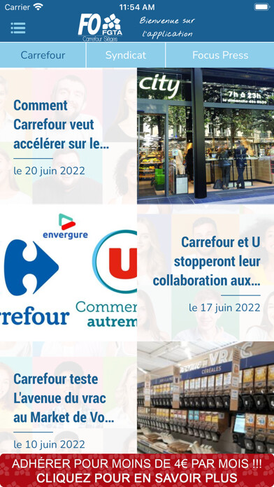 Emulate iPhone app FO Carrefour Sièges using MyAndroid