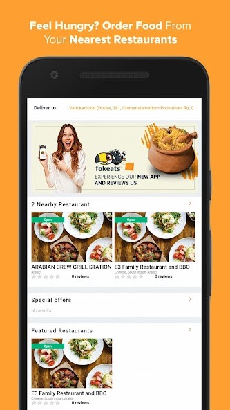 Run android online APK Fokeats Food Order and Delivery from MyAndroid or emulate Fokeats Food Order and Delivery using MyAndroid