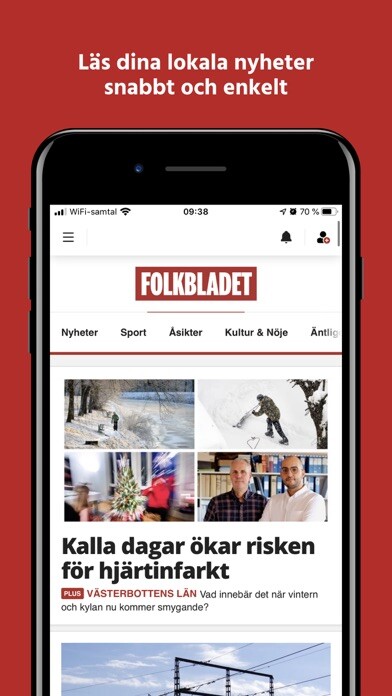 Emulate iPhone app Folkbladet Västerbotten using MyAndroid Emulate iPhone app Folkbladet Västerbotten using MyAndroid