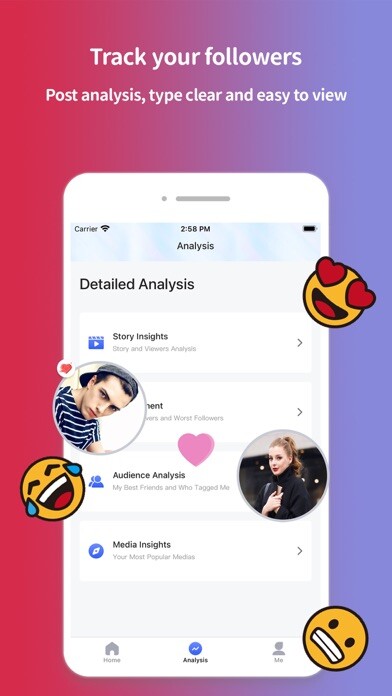 Emulate iPhone app followers tracker+repost using MyAndroid