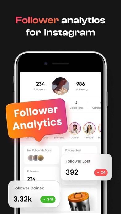 Emulate iPhone app Followers+ Track for IG using MyAndroid