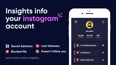 Emulate iPhone app Follower Tracker InsReport+ using MyAndroid