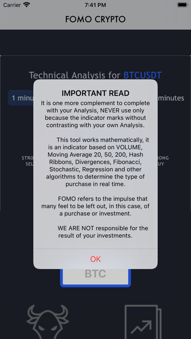 Emulate iPhone app Fomo Crypto using MyAndroid