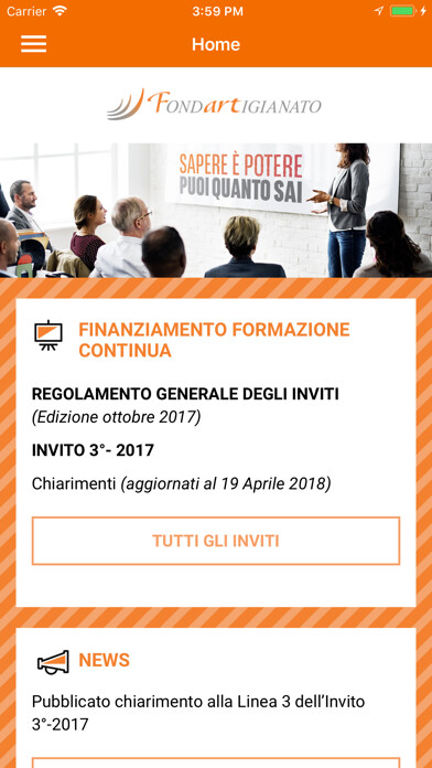 Emulate iPhone app Fondartigianato using MyAndroid Emulate iPhone app Fondartigianato using MyAndroid