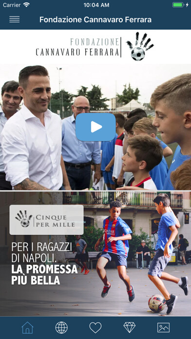 Emulate iPhone app Fondazione Cannavaro Ferrara using MyAndroid Emulate iPhone app Fondazione Cannavaro Ferrara using MyAndroid