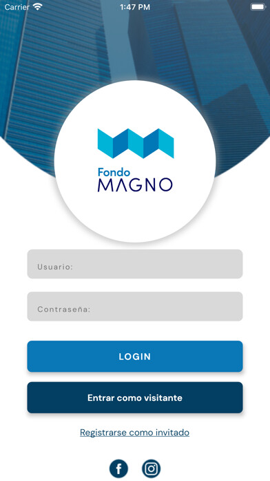 Emulate iPhone app Fondo Magno using MyAndroid