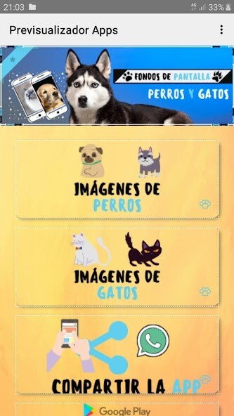 Run android online APK Fondos de Pantalla de Perros y Gatos from MyAndroid or emulate Fondos de Pantalla de Perros y Gatos using MyAndroid