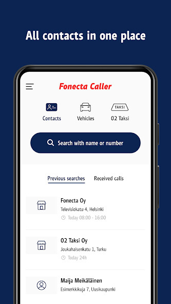 Run android online APK Fonecta Caller from MyAndroid or emulate Fonecta Caller using MyAndroid