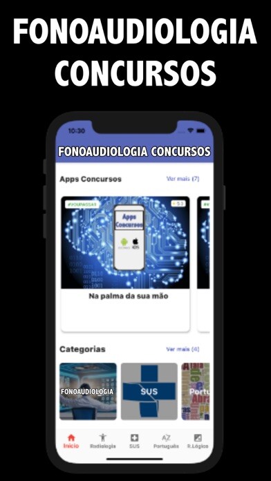 Emulate iPhone app Fonoaudiologia Concursos using MyAndroid Emulate iPhone app Fonoaudiologia Concursos using MyAndroid