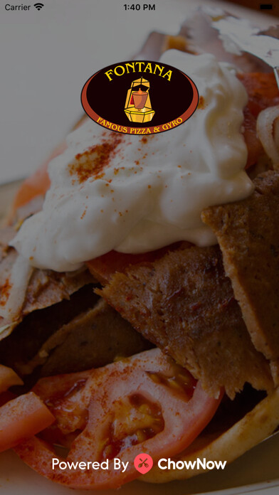 Emulate iPhone app Fontana Famous Pizza & Gyro using MyAndroid