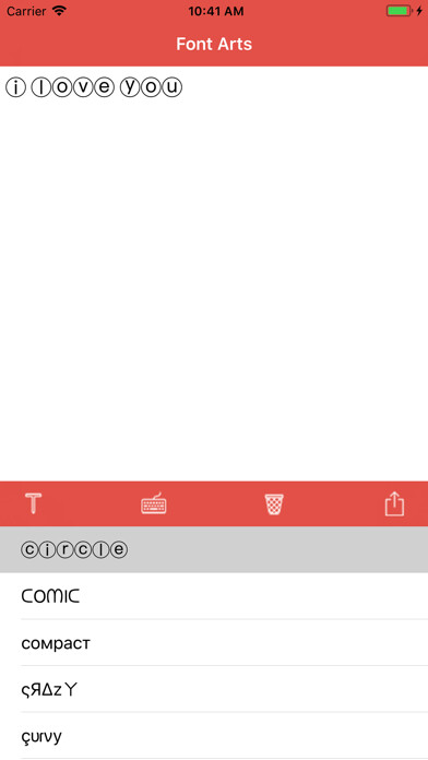 Emulate iPhone app Font Arts - Better Fonts using MyAndroid