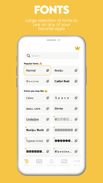 Emulate iPhone app Fontbox - Keyboard Fonts using MyAndroid