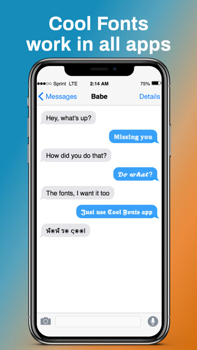 Emulate iPhone app Font Generator - Fonts App using MyAndroid