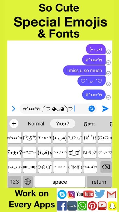 Emulate iPhone app Font Keyboard - Fonts Chat using MyAndroid