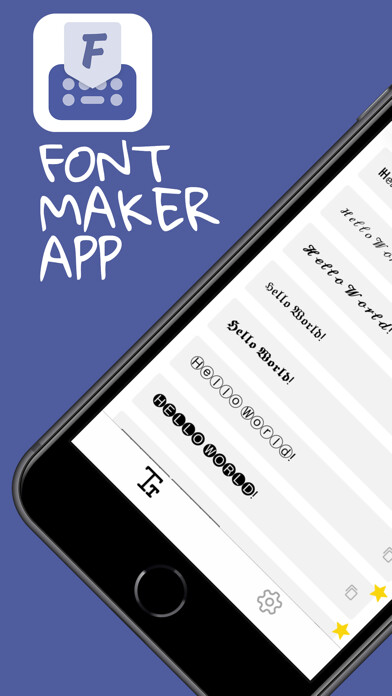 Emulate iPhone app Fontmaker: Custom Keyboard App using MyAndroid