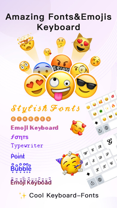 Emulate iPhone app Fonts-Cool Keyboard for iPhone using MyAndroid
