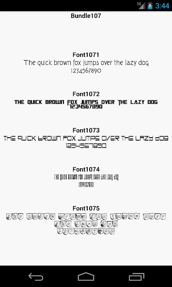 Run android online APK Fonts for FlipFont 107 from MyAndroid or emulate Fonts for FlipFont 107 using MyAndroid