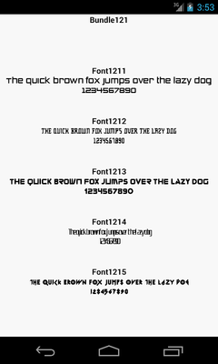 Emulate Android APK Fonts for FlipFont 121 Emulate Android APK Fonts for FlipFont 121