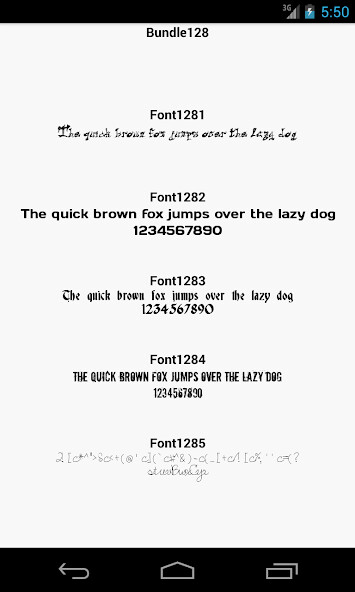 Emulate Android APK Fonts for FlipFont 128 Emulate Android APK Fonts for FlipFont 128