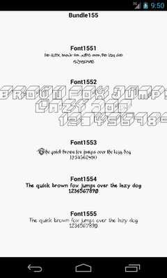 Emulate Android APK Fonts for FlipFont 155 Emulate Android APK Fonts for FlipFont 155