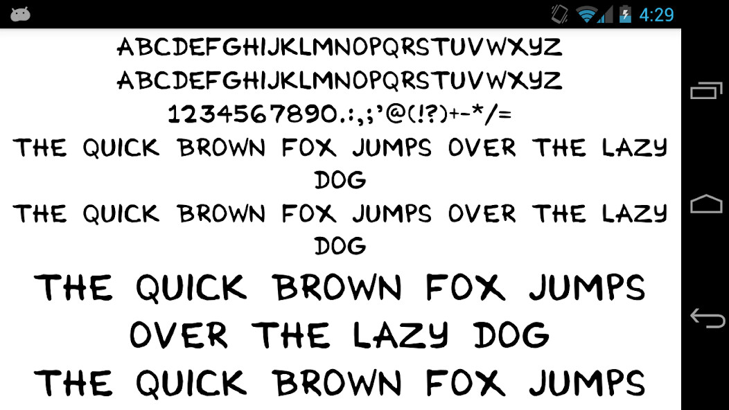 Run android online APK Fonts for FlipFont 50 Hand from MyAndroid or emulate Fonts for FlipFont 50 Hand using MyAndroid