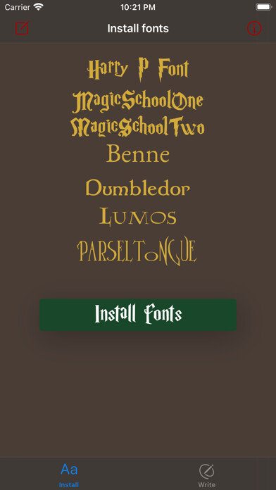 Emulate iPhone app Fonts for Harry Potter theme using MyAndroid Emulate iPhone app Fonts for Harry Potter theme using MyAndroid