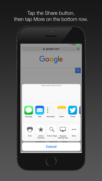 Emulate iPhone app Font Size App Extension using MyAndroid