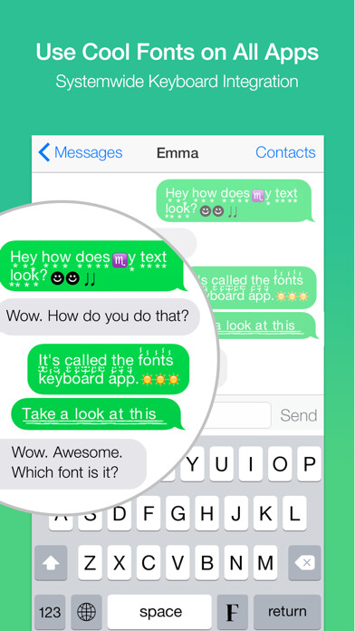 Emulate iPhone app Fonts Keyboard Free - Use Cool Fonts Everywhere using MyAndroid