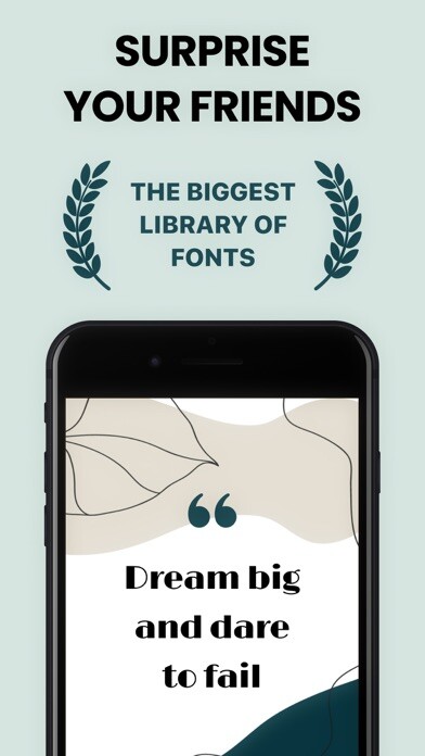 Emulate iPhone app Fonts Up: Keyboard for iPhone using MyAndroid