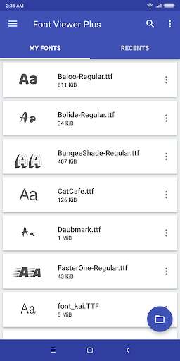 Run android online APK Font Viewer Plus from MyAndroid or emulate Font Viewer Plus using MyAndroid