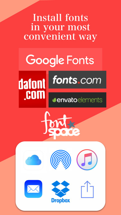 Emulate iPhone app Fonty - install any font using MyAndroid