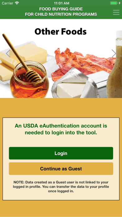Emulate iPhone app Food Buying Guide for CNP using MyAndroid