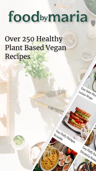 Emulate iPhone app foodbymaria - Vegan Recipes using MyAndroid