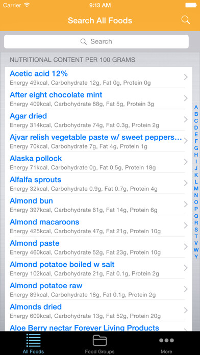 Emulate iPhone app Food Content using MyAndroid Emulate iPhone app Food Content using MyAndroid