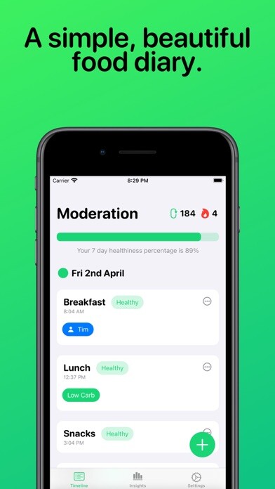 Emulate iPhone app Food Diary by Moderation using MyAndroid Emulate iPhone app Food Diary by Moderation using MyAndroid