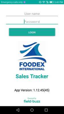Emulate Android APK Foodex Sales Tracker