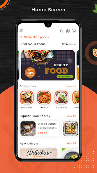 Run android online APK Foodie Food delivery - User from MyAndroid or emulate Foodie Food delivery - User using MyAndroid