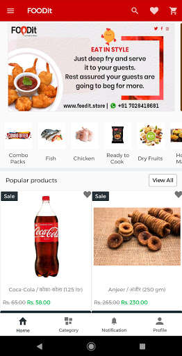 Run android online APK FOODit - Online Fish, Chicken, Dry Fruits & Snacks from MyAndroid or emulate FOODit - Online Fish, Chicken, Dry Fruits & Snacks using MyAndroid