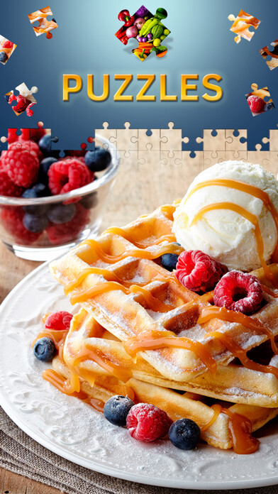 Emulate iPhone app Food Jigsaw Puzzles for Adults using MyAndroid