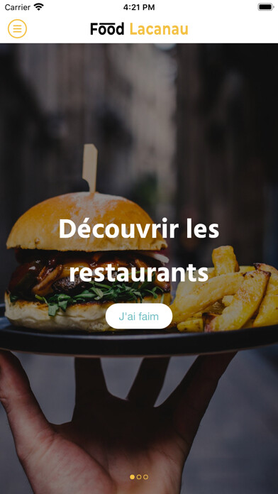 Emulate iPhone app Food Lacanau using MyAndroid