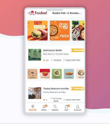 Run android online APK Foodmel from MyAndroid or emulate Foodmel using MyAndroid
