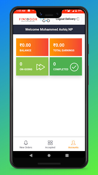 Run android online APK Foodoor Delivery Partner from MyAndroid or emulate Foodoor Delivery Partner using MyAndroid