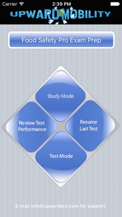 Emulate iPhone app Food Safety Pro Exam Prep using MyAndroid